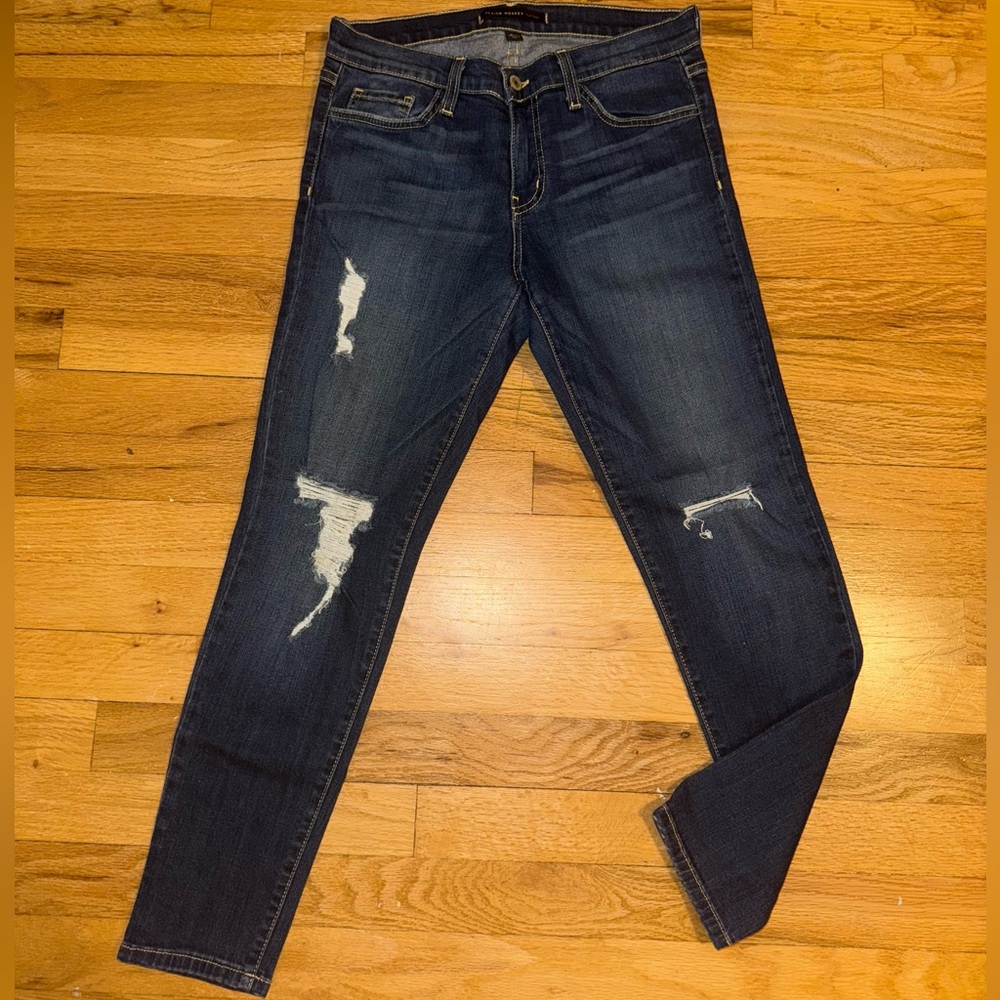 Flying Monkey Dark Blue Distressed Skinny Jeans